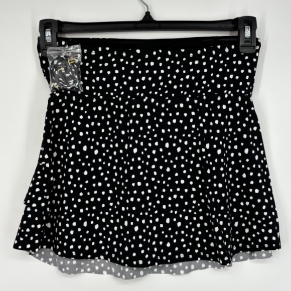 Kona Sol Black and White Polka Dot Swim Skirt - Picture 3 of 6